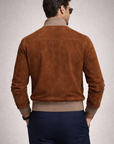 Chestnut Suede Field Jacket By Enantiodromia