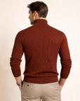 Brown Knit Cotton Zip Bomber By Enantiodromia