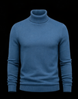 Greige Merino Wool Knit Turtleneck