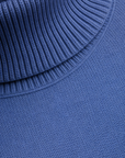 Blue Merino Wool Knit Turtleneck