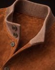 Chestnut Suede Field Jacket By Enantiodromia