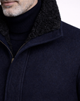 Navy Wool Field Jacket