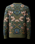 Verdant Tapestry Ribbed Sweater
