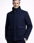 Navy Wool Field Jacket