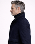 Navy Wool Field Jacket By Enantiodromia