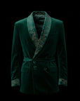 Dark Green Verde Royale Velvet Blazer By Enantiodromia