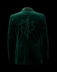 Dark Green Verde Royale Velvet Blazer