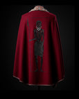 Red Maasai Regal Wool Cloak