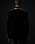 Black & Gold Noir Royale Velvet Blazer