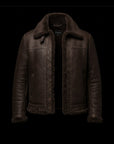 Brown Shearling Flight Jacket By Enantiodromia