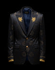 Black Silk Embroidered Blazer By Enantiodromia