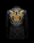Black Silk Embroidered Blazer By Enantiodromia