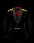 Black with Gold Toned Velvet Tuxedo