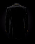 Black & Gold Velvet Blazer By Enantiodromia