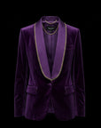 Purple & Gold Velvet Blazer