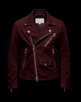 Red Suede Biker Jacket