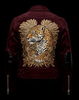 Red Suede Biker Jacket
