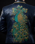 Blue Python Lapel Blazer