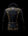 Black Baroque Shearling Jacket By Enantiodromia