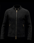 Black Suede Bomber Jacket