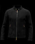 Black Suede Bomber Jacket By Enantiodromia