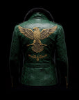 Emerald Mink Python Leather Jacket By Enantiodromia
