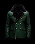 Emerald Mink Python Leather Jacket