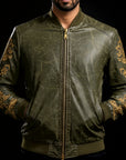 Green Maharaja Bomber Jacket