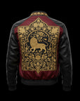 Sher-e-Hind Embroidery bomber jacket By Enantiodromia