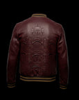 Crimson Full-Grain Bomber Jacket