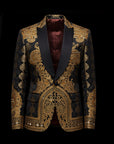 Black and Gold Brocade Blazer