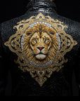 Grey Python Lion Leather Coat By Enantiodromia