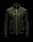 Green Python Suede Jacket