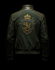 Green Python Suede Jacket