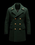 Green Wool-Cashmere Peacoat