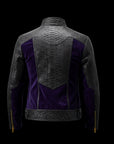 Black & Purple Python Velvet Jacket