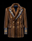 Regal Embroidery Mink Coat By Enantiodromia
