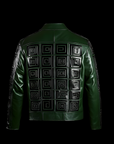 Green Maze Arabian Leather Jacket