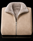 Biege Gray Fur Suede Blouson By Enantiodromia