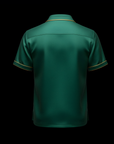Emrald Gold Tiger Satin Shirt By Enantiodromia
