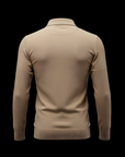 Python Cotton Beige Long Sleeve Polo By Enantiodromia