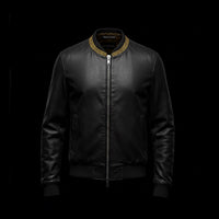 African Motif Lambskin Leather Bomber By Enantiodromia