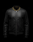 African Motif Lambskin Leather Bomber By Enantiodromia