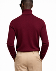 Burgundy Merino Wool Knit Turtleneck