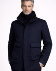 Navy Wool Field Jacket By Enantiodromia