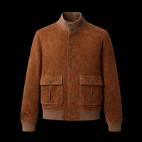 Chestnut Suede Field Jacket By Enantiodromia