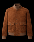 Chestnut Suede Field Jacket By Enantiodromia