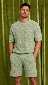 Sage Open-Knit Summer Set
