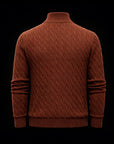 Brown Knit Cotton Zip Bomber By Enantiodromia