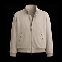 Beige Suede Bomber By Enantiodromia